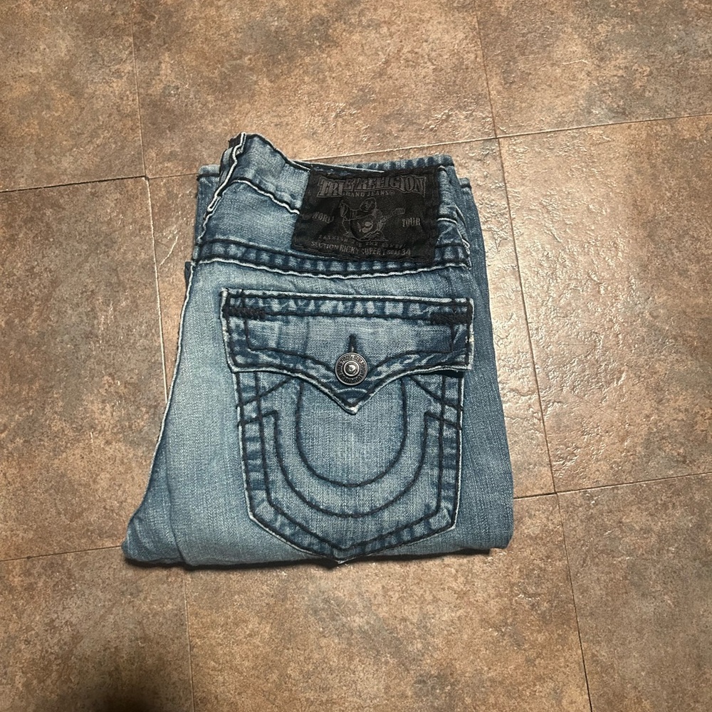 *SOLD* True Religion Ricky Super T Straight Leg Denim Jeans